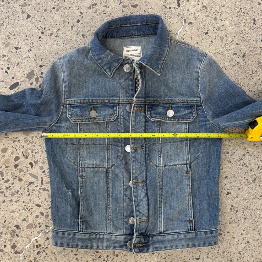 Zadig & Voltaire Kioky Denim Jean Jacket - Size XS - EUC - Medium Blue Wash - Picture 6 of 10